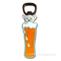 hot sale lovely mouse mode silicone stainless steel bottle opener